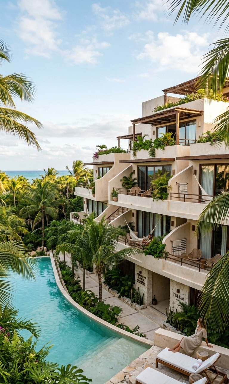 Vista de Tulum al atardecer